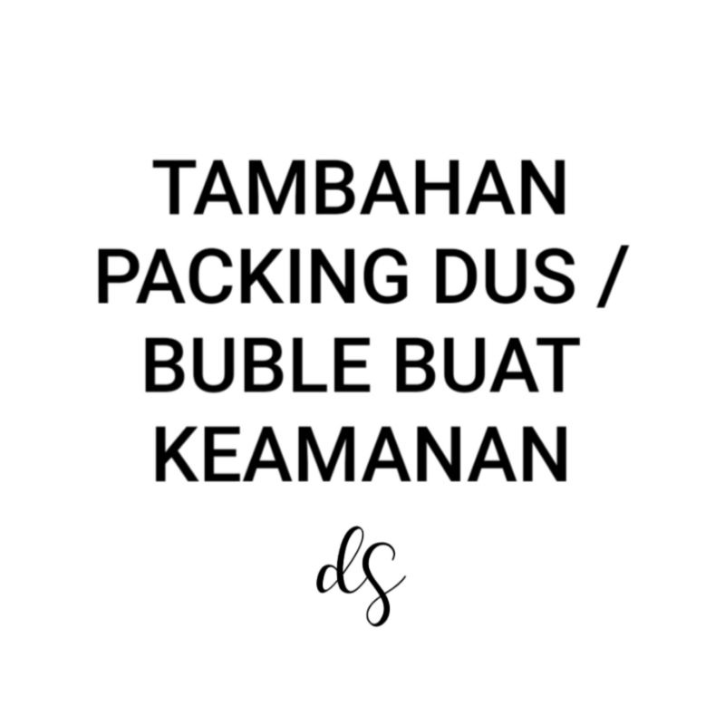

tambahan kardus atau buble buat keamanan pengiriman