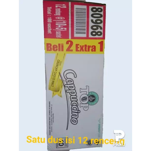 

TOP Cappucinno satu dus isi 12 renceng