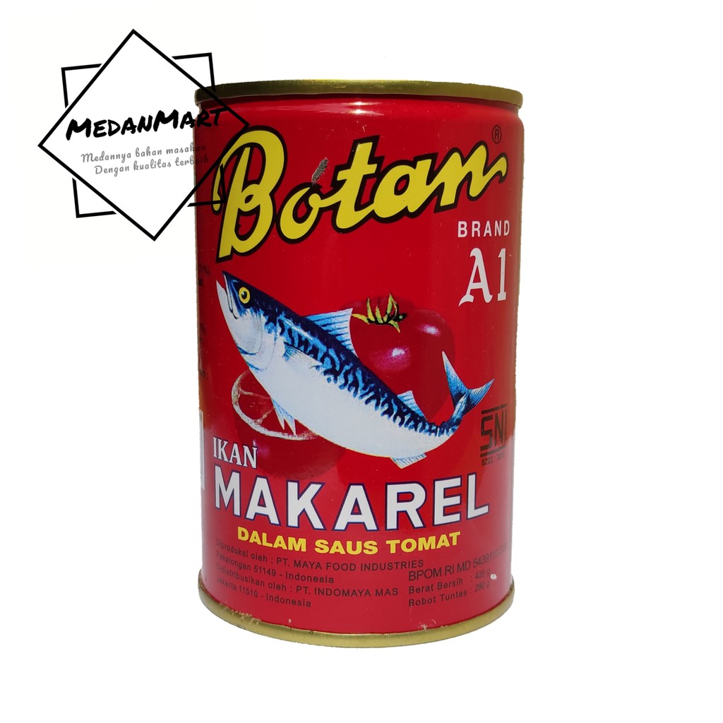 

Botan Makarel Mackerel Tomat 155 Gr