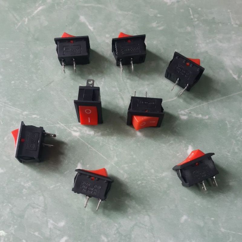 saklar on off 2 pin kecil / rocker switch 6A 250VAC