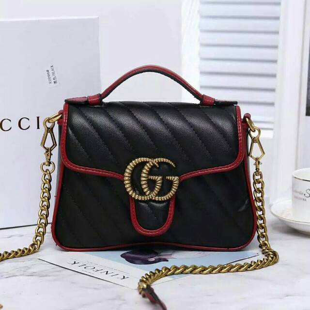 GUCCI MARMONT TOP HANDLE NEW SET BOX