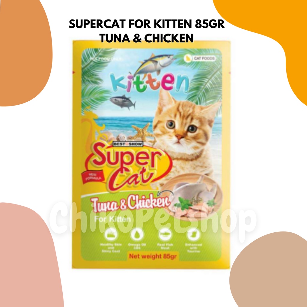 Super Cat Wet Food Pouch 85gr For Kitten Supercat