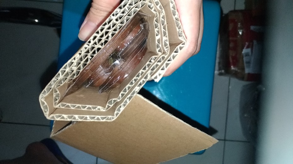 Rs Shuangxi Bulat 5cm Mdf + Duplex Emas / Merah Laser Cutting