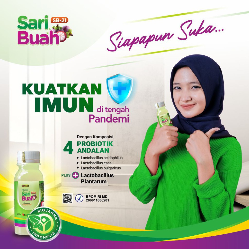 

SARI BUAH SB21 MINUMAN KESEHATAN | BIOJANNA | PROBIOTIK | IMUNITAS TUBUH