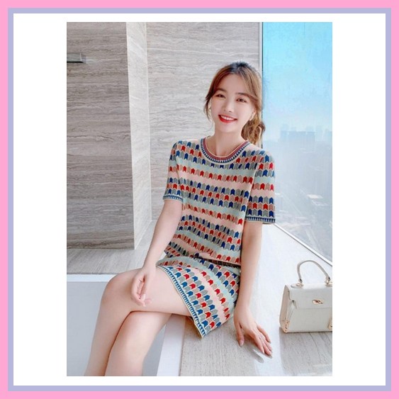 Kamilla Midi Dress Wanita Hits Selebgram Rayon Motif Bunga Tiffany Dress Knit Tribal Import Tm 2859