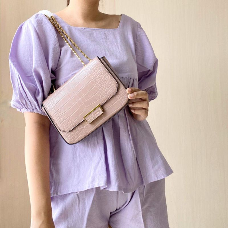 Charles n Keith Sling n Shoulder Bag/ CnK CROCO