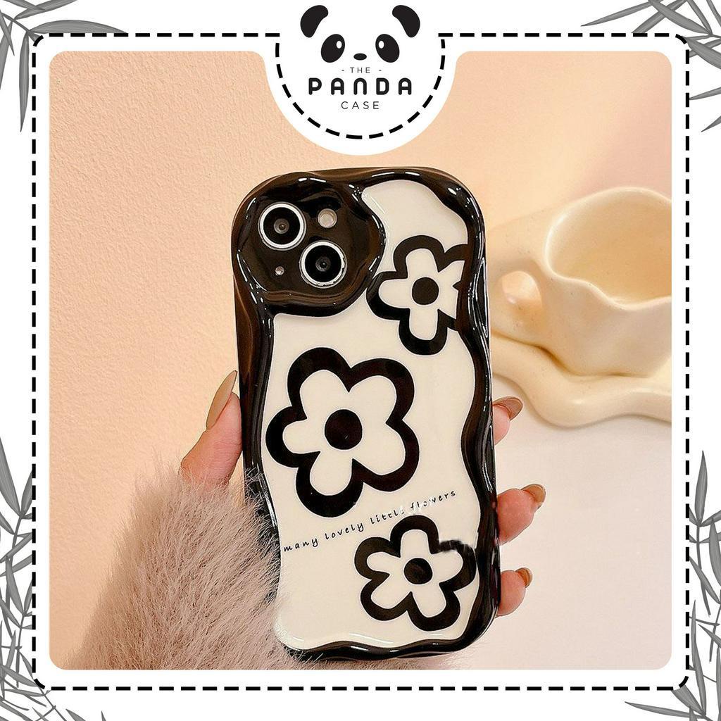 [TPC] BLACK FLOWER Casing Case Korean Cute Phone Case IPHONE 7 8 PLUS X XS MAX XR 11 12 13 14 PLUS PRO MAX - IP083