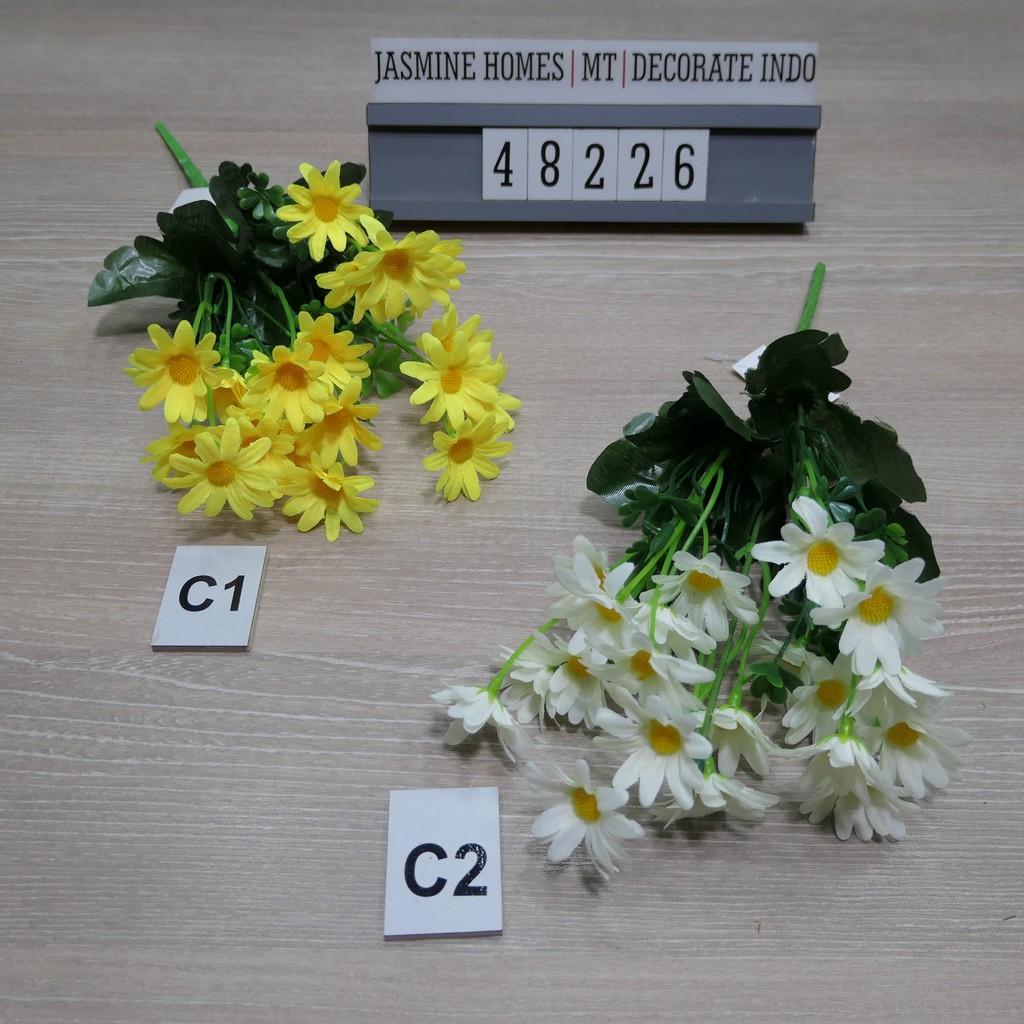 Bunga Aster Daisy Pikok 20Kuntum 5Cabang Dekorasi 48226