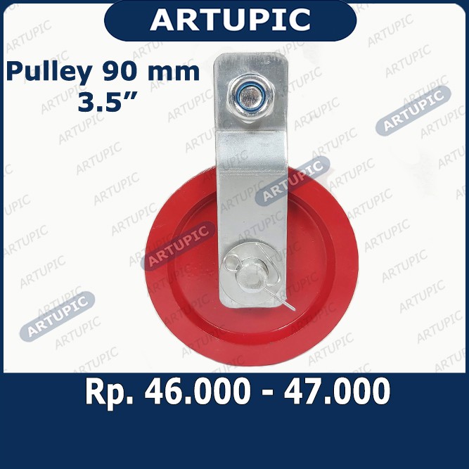 Pulley Katrol BESI 90 mm 3.5 Inch Puli Kerekan Katrol BESI 90 mm 3.5 Inch untuk nipple kandang ayam