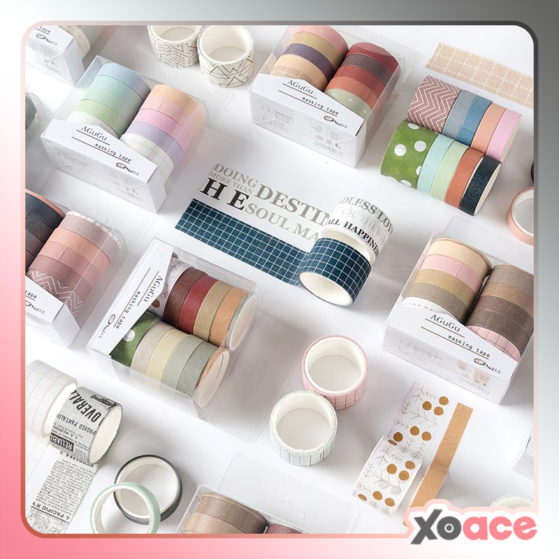 

10 Pcs Washi Tape Isolasi Selotip Planner Decoration Journal Craft DCA1728
