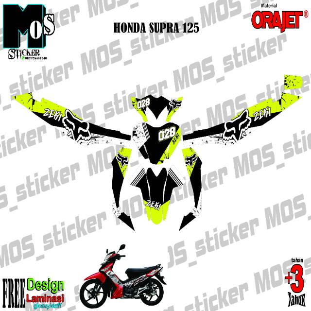 Decal Sticker Honda Supra X 125 Full Body Shopee Indonesia