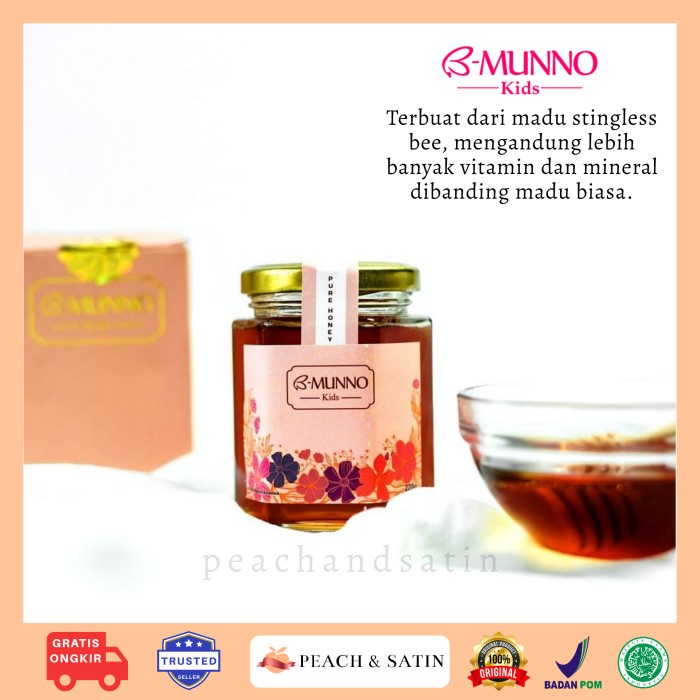 

Madu Murni Asli B-Munno Honey Kids Vitamin Daya Tahan Tubuh Anak Vit Anak -