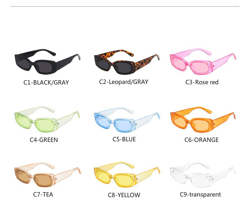 European and American fashion square box punk style ins trendy sunglasses for men and women