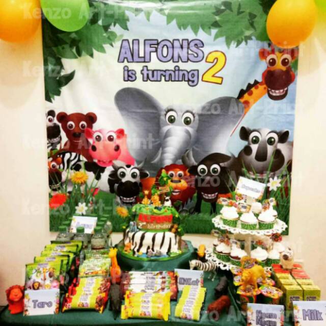 

Paket label ultah jungle animal 250k