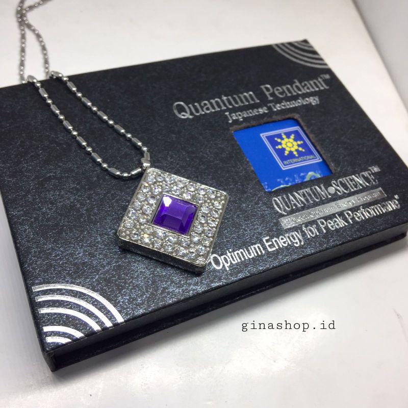 COD✅KALUNG QUANTUM PENDANT TERBARU PERMATA UNGU Kalung Kesehatan Terapi Asli - Quantum pendant asli - kalung kesehatan bio energi - kalung kesehatan liontin kotak permata ungu