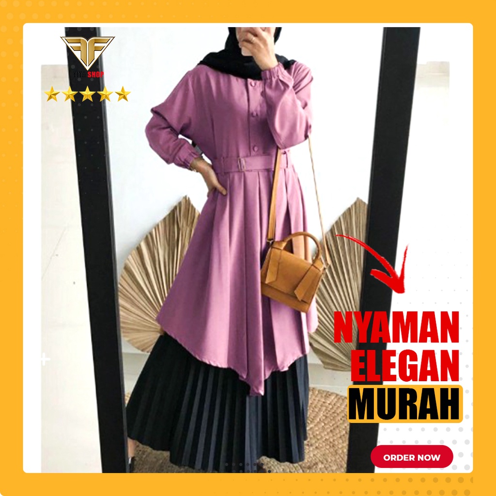 Tunik Wanita baju Remaja polos atasan Terbaru Kekinian Murah