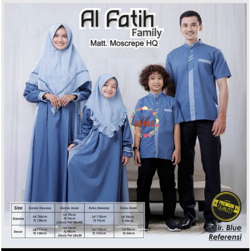 Baju muslim/Sarimbit Al Fatih premium pakaian couple Family muslimah