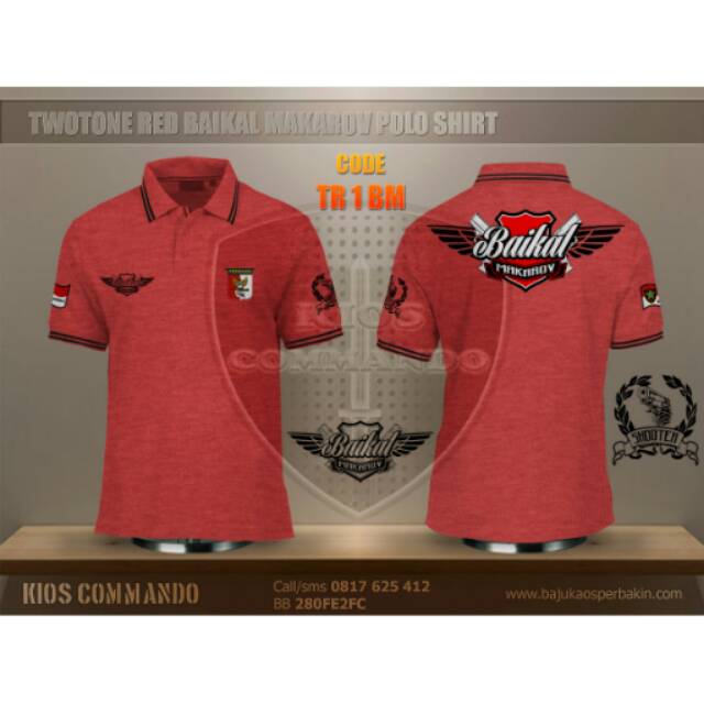Baju Kaos Polo Perbakin Baikal Makarov TR1BM