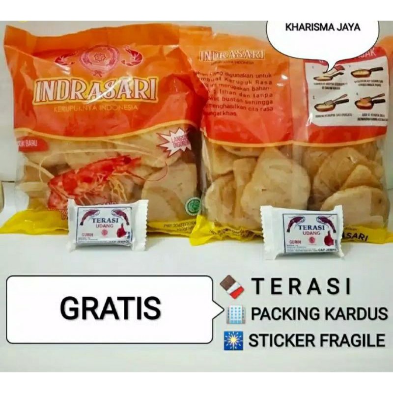 

KRUPUK UDANG INDRASARI UKURAN SEDANG 1 Bal isi 20 bungkus