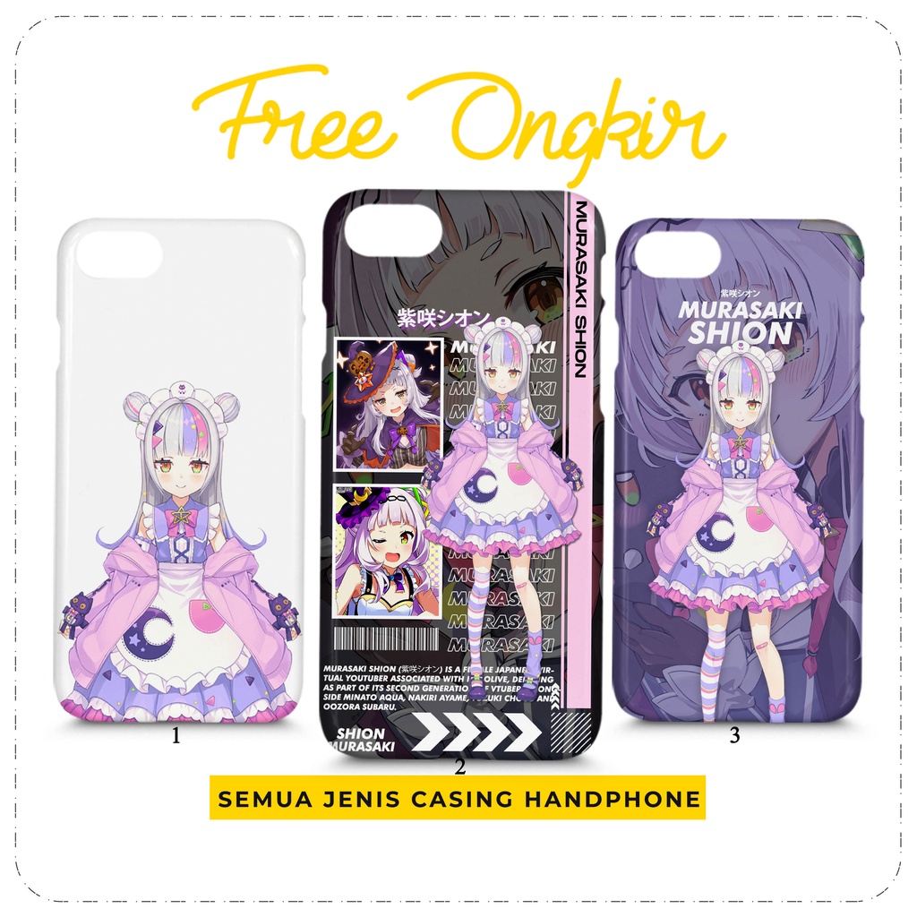 Case Hololive Murasaki Shion Custom Casing HP All Type