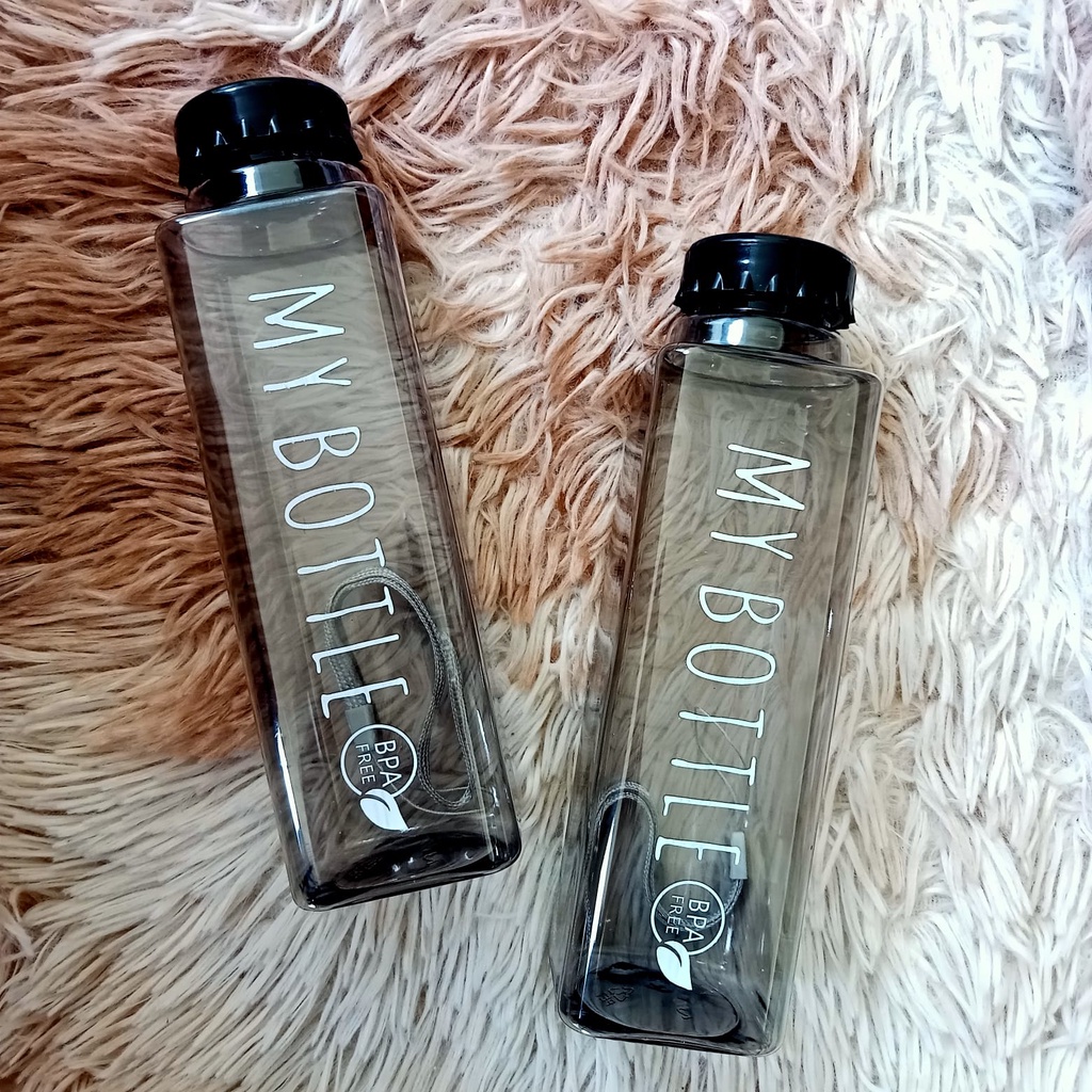 Mikusoo My Bottle Kotak Warna Bening Botol Minum 500ml