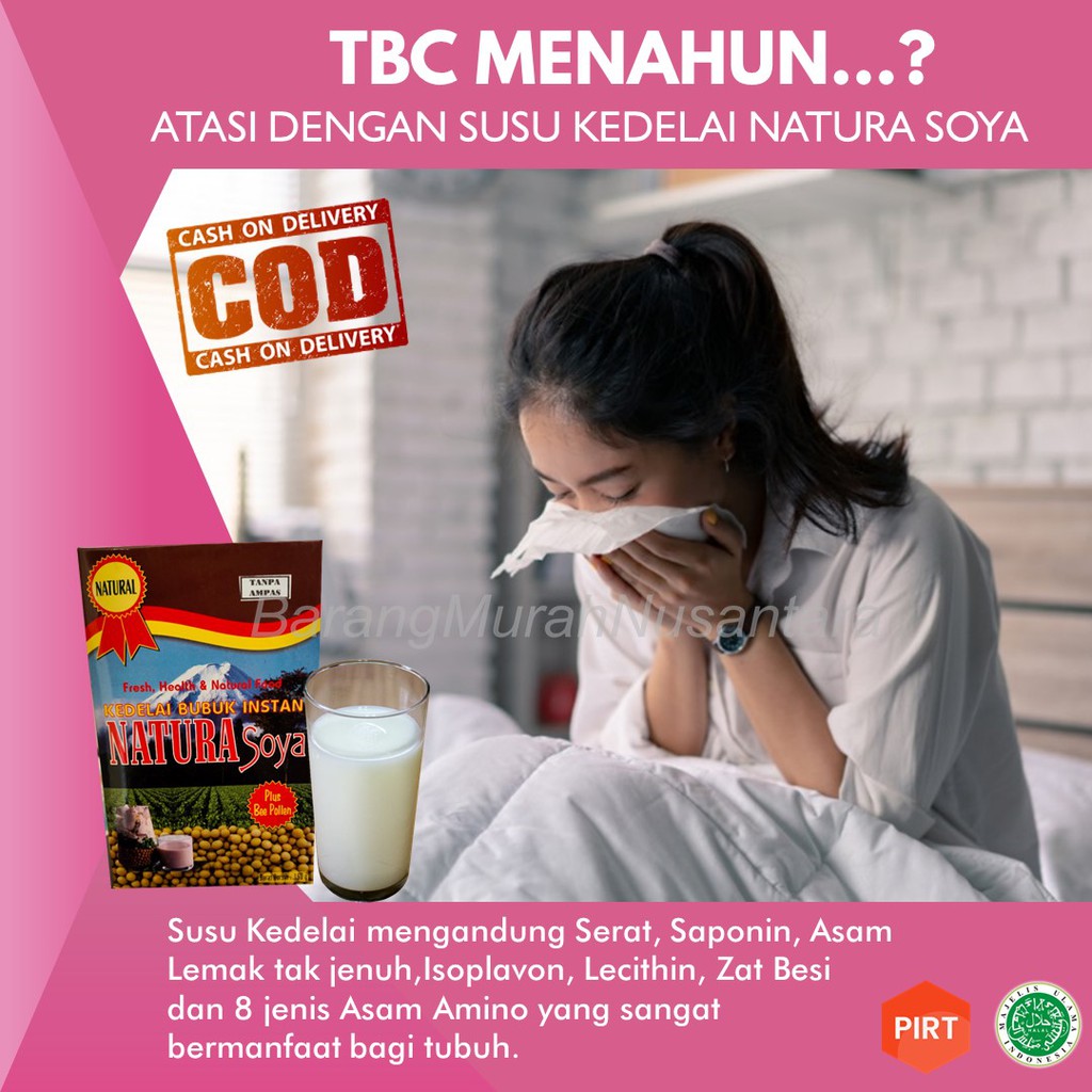 

Susu Kedelai NATURA SOYA Plus bee pollen ,Bubuk Minuman Kedelai Instan 150gr Bukan MELILEA