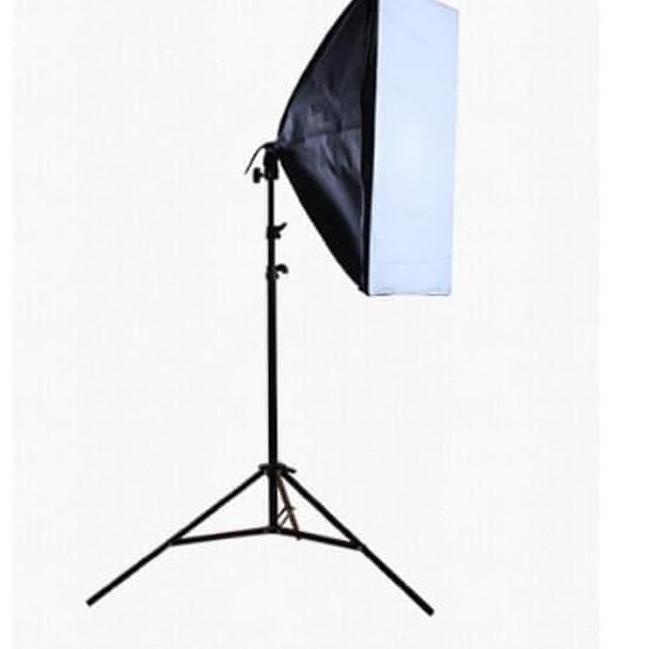 Lebih Bagus Paket Lampu Studio Softbox Lighting Dan Light Stand + Light 45 watt