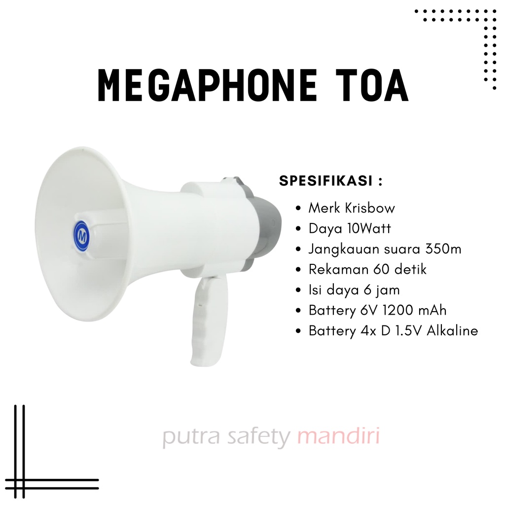 KRISBOW TOA PENGERAS SUARA PORTABLE KEGIATAN OUTDOOR OUTBOND KAMPANYE BERKUALITAS