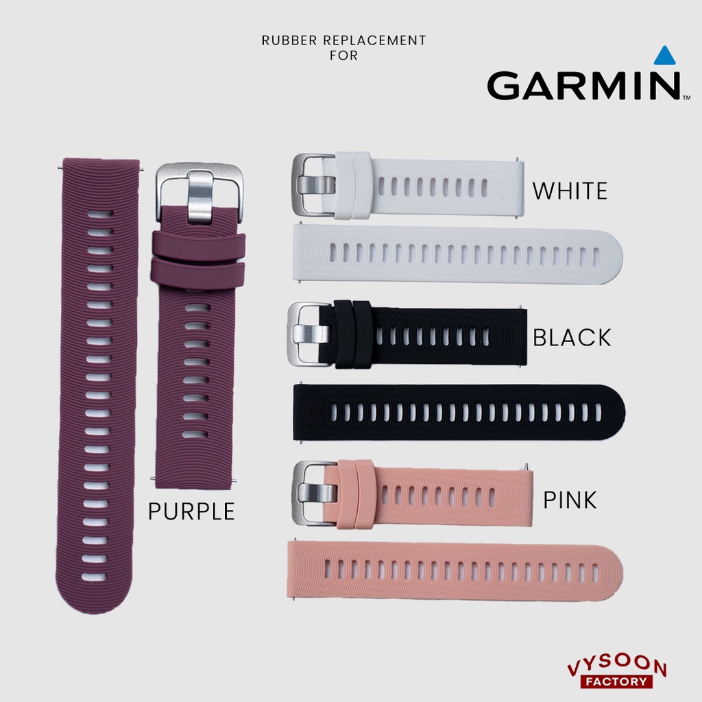 Tali Karet Rubber Strap Pengganti Untuk Garmin Venu / Venu SQ 20mm