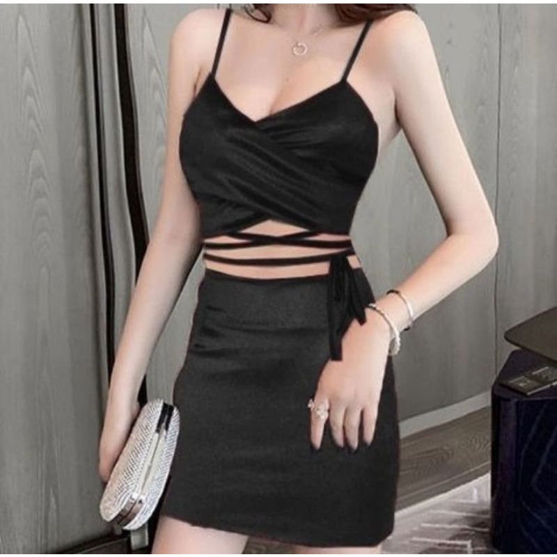 Setelan Bodycon Tank Top Rok Mini Sexy Party