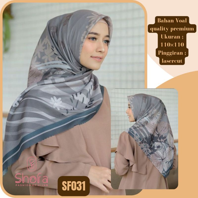 Hijab VOAL PREMIUM Motif 22 Jilbab Segiempat Motif Laser Cut