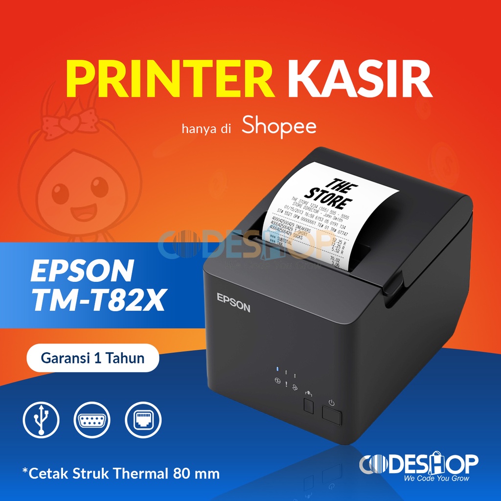 Jual Printer Pos Kasir Epson Tm T82x Struk Thermal 80 Mm Port Lan Shopee Indonesia 5352