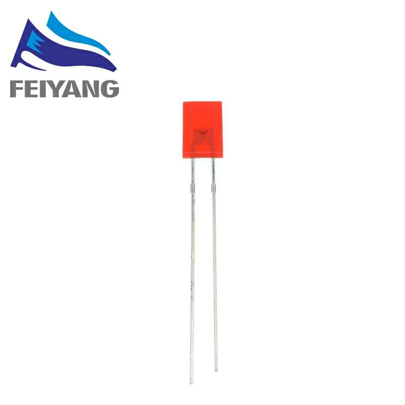 LED Persegi MERAH Panjang Indikator DIY Warna Persegi Merah