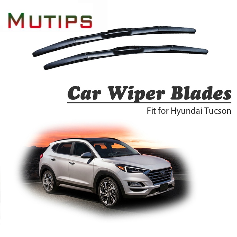 1 Set Karet Wiper Kaca Depan Mobil Untuk Hyundai Tucson MK1 MK2 MK3 2017 2016-2004