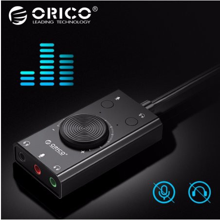 Usb 2.0 Sound Card to 3.5mm female orico 2 audio headset 1 microphone adapter sc2 - Usb2.0 soundcard