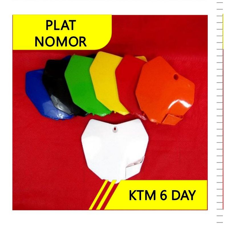 PAPAN NOMOR KTM SIXDAYS/PAPAN START KTM 6DAY/COVER PLAT NOMOR KTM