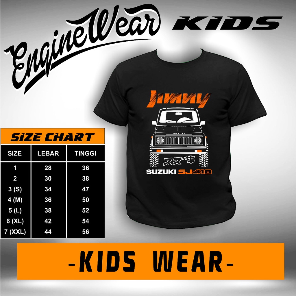 Jual Kaos Jimny SJ410 anak Kaos baju tshirt mobil Jeep Offroad suzuki
