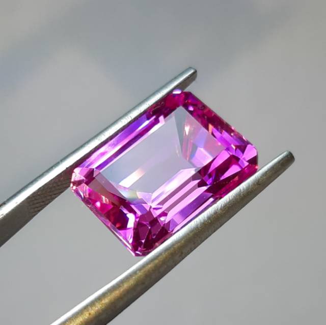 KING Ruby Pink Rose 14MM- 18MM High quality 9 Mohs Emerald Cut