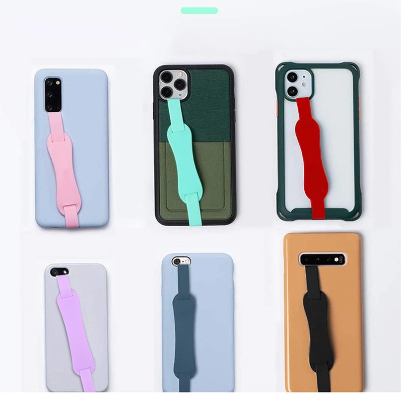 1pc Strap Holder Handphone Universal Bahan Silikon Stretch Elastis Multifungsi
