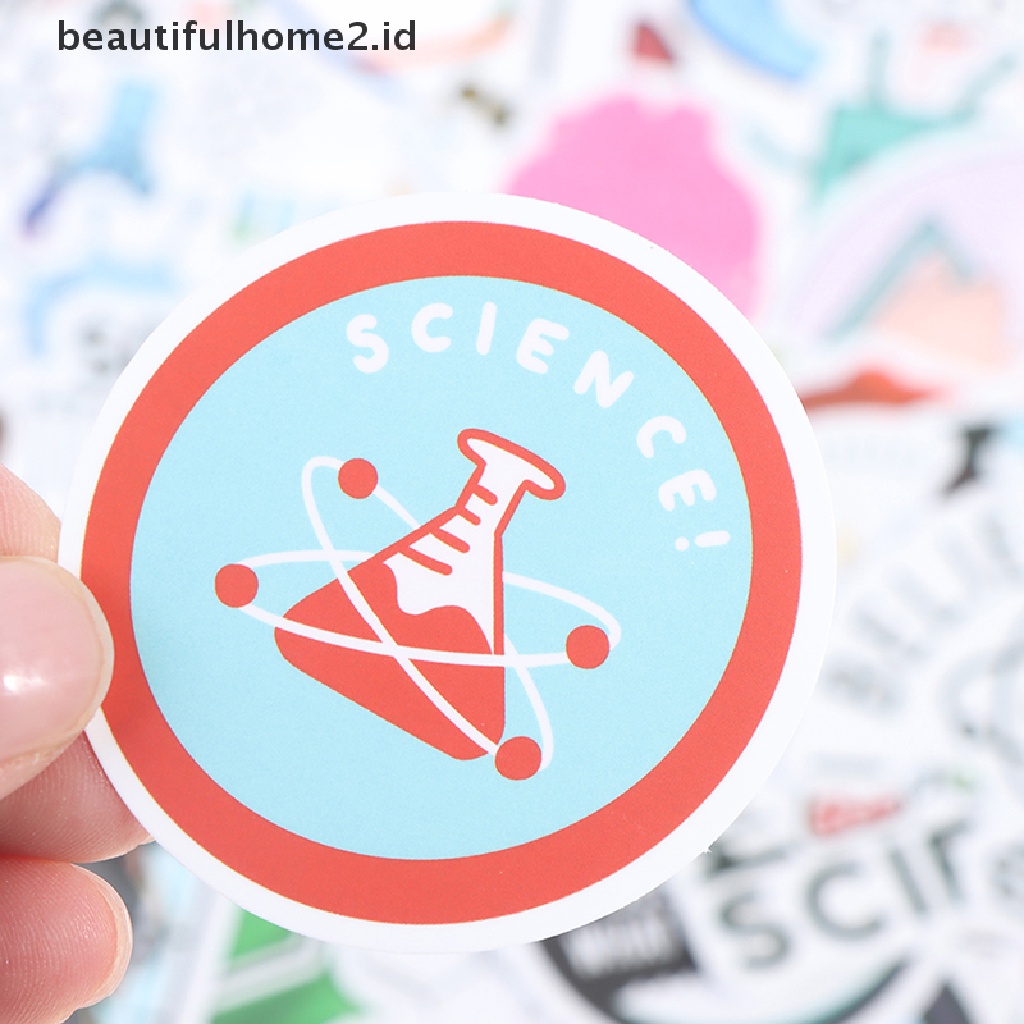 (Beautifulhome2.Id) 50pcs Stiker Laboratorium Kimia Untuk Laptop / Handphone / Skateboard / Koper