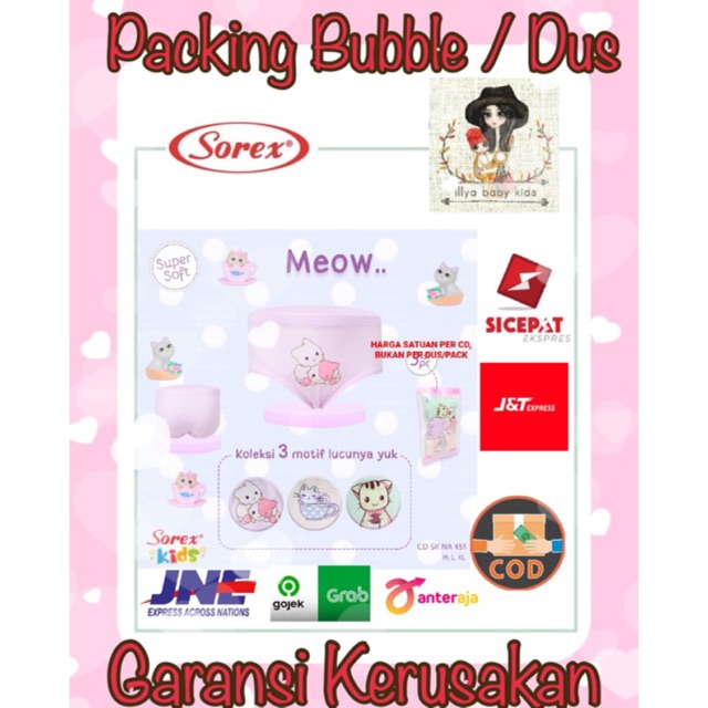 NA470 NA451 motif Enjoy winter Meow Celana dalam anak perempuan sorex (harga per pcs)
