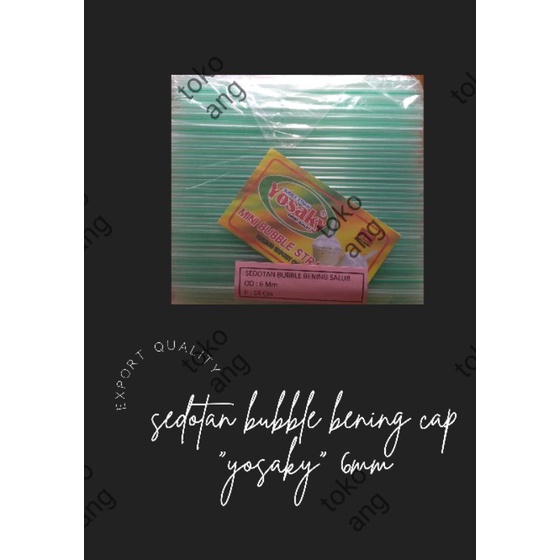 Sedotan Plastik Bubble Bening Salur 6mm Cap Yosaky