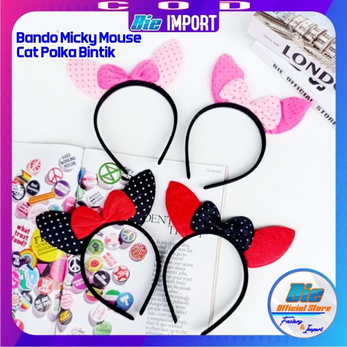 Bando Micky Mouse Cat Impor Best Seller