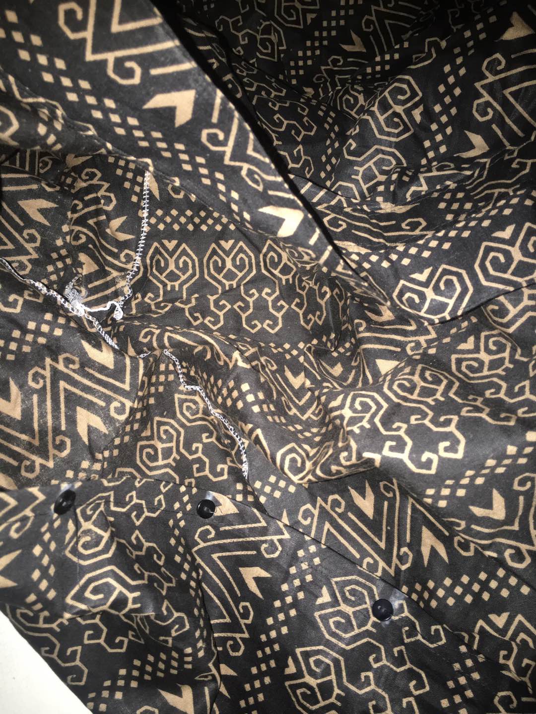 Size M L Xl Xxl Jumbo Bswart Batik Hrb026 Kenongo Hem Batik Monochrom Semut Coklat Kemeja Batik Pria