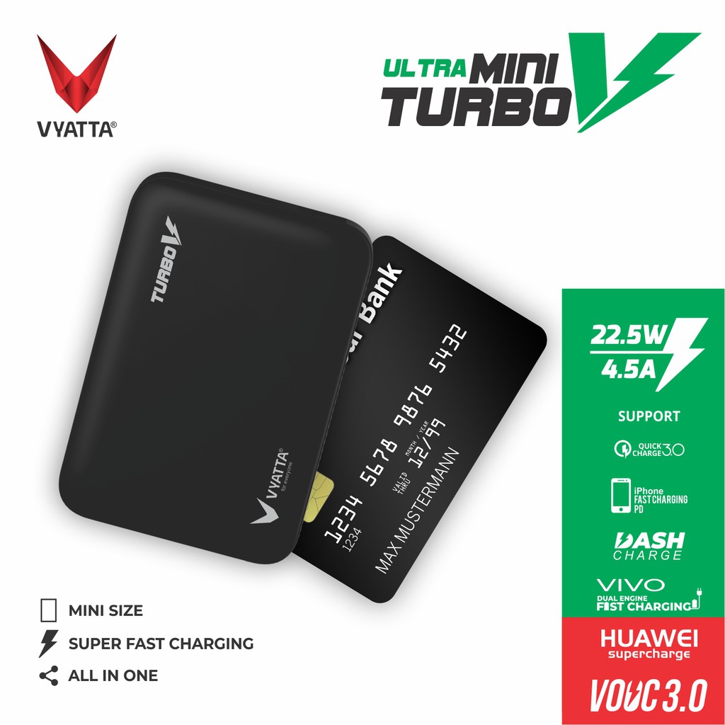 VYATTA MINI TURBO V VOOC 3.0 POWERBANK 22.5W - Huawei FCP