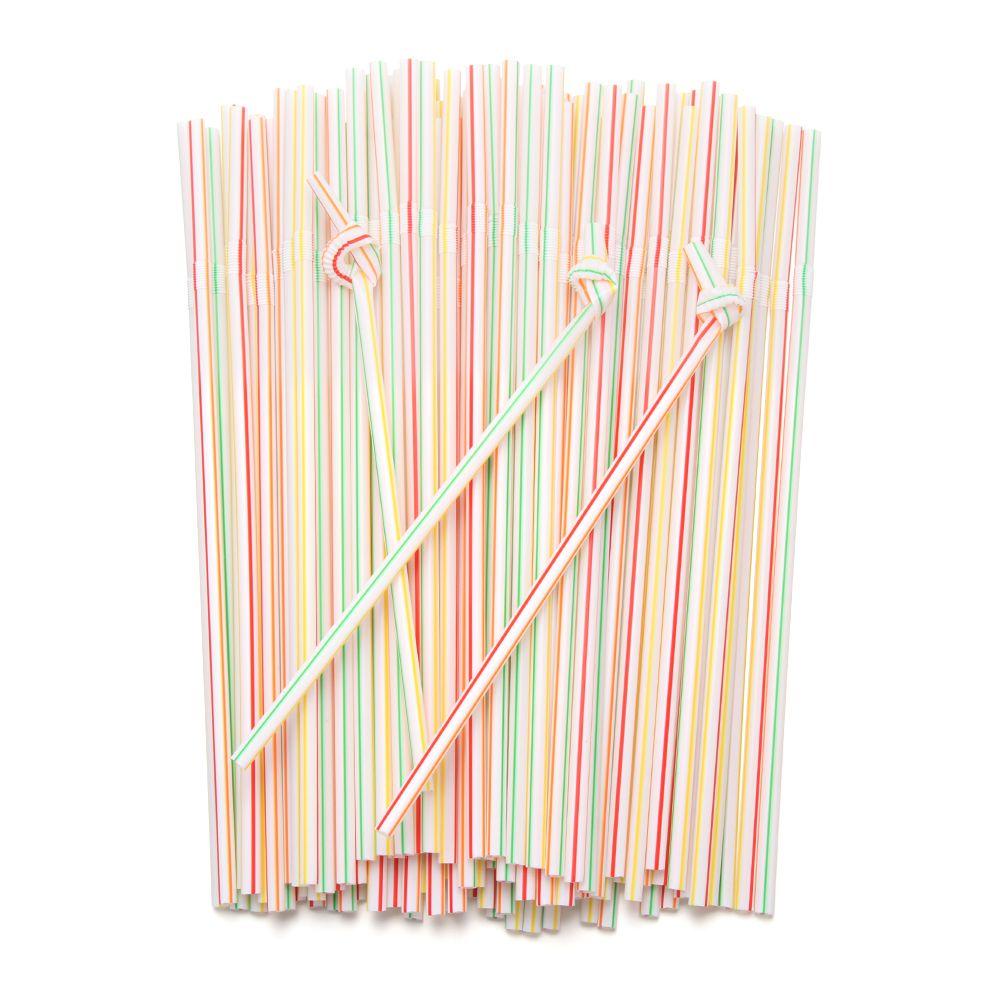 Solighter 100 /300/500pcs Sedotan Minum Ulang Tahun Disposable Wedding Cocktail Perlengkapan Dapur