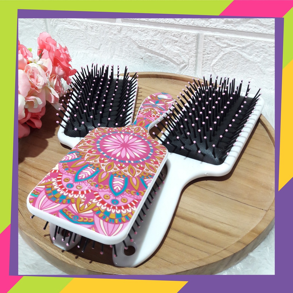 1447 / Sisir rambut anti kusut premium model kotak / Hair comb wanita