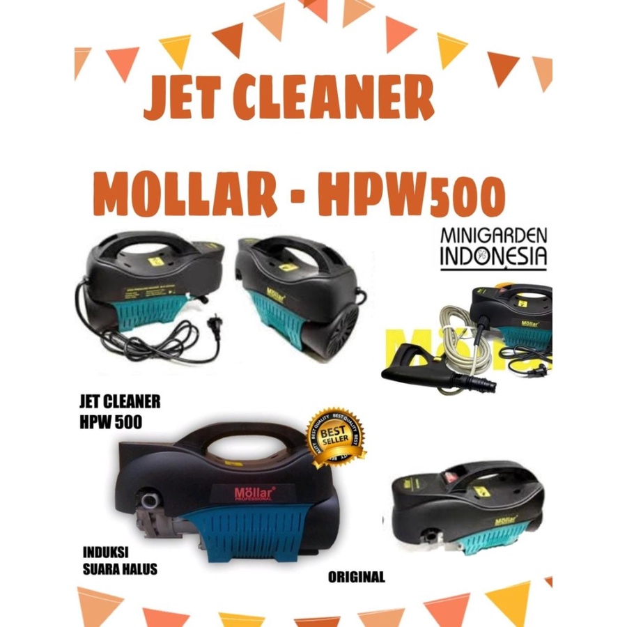 JET CLEANER 110 BAR MOLLAR HPW 500W MESIN INDUKSI CUCI MOBIL MOTOR