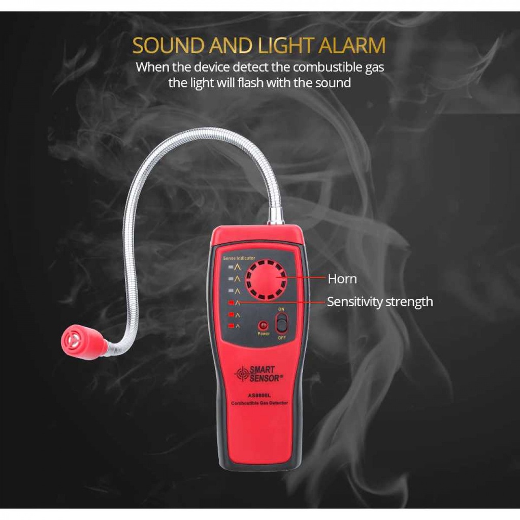 Alat Deteksi Gas Bocor Sensitive Sensor Analyzer Combustible Detector