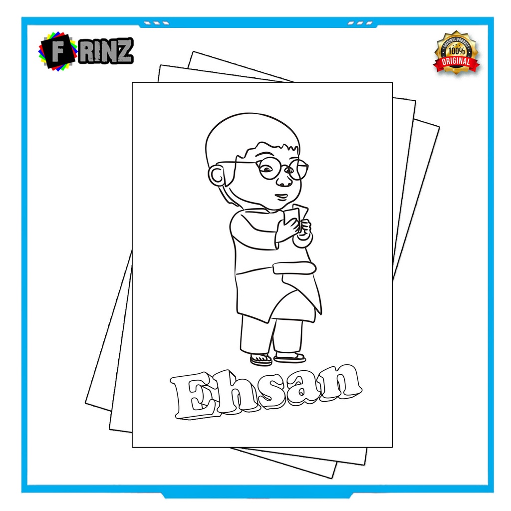 Gambar Sketsa Mewarnai ~ 07 . Upin Ipin Part 1 / Seketsa Lukis / Drawing Sketch / Menggambar-12